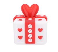 SUNGOOYUE Caja de Broma Divertida, Caja Impresa en 3D, Molesta para Decoración de Oficina, Cumpleaños de Navidad, Solución de Almacenamiento Multifuncional, Materiales de, Más Duradera (rojo blanco)