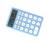 SUNGOOYUE Calculadora de Dibujos Animados, Calculadora de Bolsillo con Pantalla Grande con Pantalla LCD de 12 Dígitos, Botones Silenciosos, Batería Solar y AAA, Electrónica Portátil para Estudiantes