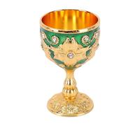 SUNGOOYUE Cáliz Medieval Copa de Comunión, Dorado Esmaltado Metal, para