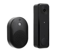 SUNGOOYUE Cámara de Timbre Inalámbrico, Timbre de Vídeo Inteligente con Batería WiFi con Detección Humana de IA, Modo Nocturno de Audio Bidireccional, para Seguridad en el Hogar
