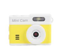 SUNGOOYUE Cámara Digital con Llavero 1080P 12MP Tipo C Cámara Compacta Retro con Pantalla de 0,96 Pulgadas para Vlog Campus Life, Luz de Relleno Incorporada para Grabación de Self (Blanco Amarillo)