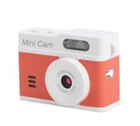 SUNGOOYUE Cámara Digital con Llavero 1080P 12MP Tipo C Cámara Compacta Retro con Pantalla de 0,96 Pulgadas para Vlog Campus Life, Luz de Relleno Incorporada para Grabación de Self (Blanco Naranja)