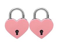 SUNGOOYUE Candado de Corazón Mini Cerradura de Metal 2 Juegos 30 X 39 Mm con Llaves Candado Pequeño Colorido para Diario Caja de Almacenamiento de Libros Armario Armario Uso en Manualidades en el