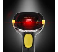 SUNGOOYUE Capacidad de Decodificación de Código de Barras Láser de Alta Sensibilidad para el Código UPC EAN Code128 Code39 con Timbre y Recordatorio LED - Amarillo (Yellow)