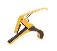 SUNGOOYUE Cejilla de Guitarra, Abrazadera de Cejilla de Metal con Almohadilla de Silicona Gruesa de Liberación Rápida para Guitarra Acústica, Ukelele, Instrumentos Eléctricos (YELLOW)