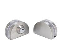 SUNGOOYUE Cerradura de Puerta de Vidrio con Tornillos Dobles, Cerradura Deslizante de Control de Oficina, Acero Inoxidable con 3 Llaves para Hogares