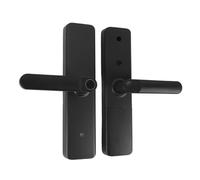 SUNGOOYUE Cerradura de Puerta Inteligente con Huella Dactilar, Manija de Puerta de Entrada sin Llave ABS de Acero con Teclado con Pantalla Táctil, 5 Vías de Acceso y Modo Silencioso para Hogares,