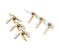 SUNGOOYUE Clavijeros de Cuerdas para Guitarra Clásica, 2 Clavijas de Afinación de Metal Sólido con Botones de Perlas Blancas, Relación de Engranaje 1:15 para Reemplazar Afinadores Antiguos