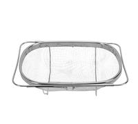 SUNGOOYUE Colador de Acero Inoxidable sobre el Fregadero, Colador de Malla Expandible de Gran Capacidad, Apto para Lavavajillas para Drenar Pasta, Lavar Frutas y Verduras, Coladores de Malla de Gran