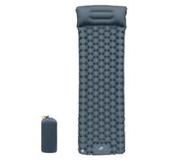 SUNGOOYUE Colchoneta para Dormir Autoinflable, Colchón Inflable para Acampar con Bomba de Pie Incorporada Extra Gruesa de 8 Cm con Bolsa de Almacenamiento Dedicada, para 4 Estaciones, (LT29 Gris frío)