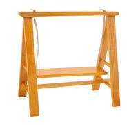 SUNGOOYUE Columpio de Casa de Muñecas en Miniatura Columpio de Casa de Muñecas en Miniatura de Madera Maciza Diseño Muy Realista con Artesanía Exquisita Gran Idea de para Niñas y Niños (Color Madera)