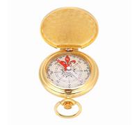 SUNGOOYUE Compass de Bolsillo de Latón Al Aire Libre con Reloj con un Anillo de Llave, Placa de Vidrio Transparente para Lecturas, Ideal para Acampar