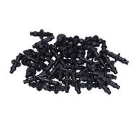 SUNGOOYUE Conector de Manguera de 2 Vías Accesorio de Riego por Goteo ABS para Manguera 4 7 Adaptador Recto de Púas con Bloqueo de Empuje No Se Necesitan Herramientas para Camas de Jardín Granjas