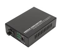 SUNGOOYUE Convertidor de Medios de Fibra Gigabit para la Compatibilidad Universal de la Luz Fácil de Usar Portable para los Entusiastas de la Monitorización de la Red Metal (Enchufe de la UE)