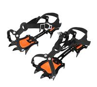 SUNGOOYUE Crampones de Hielo para Caminar Nieves para Zapatos Botas Longitud de Garra Ajustable 10 Dientes Duradero Acero Manganeso con Bolsa de Almacenamiento para Hombres Mujeres