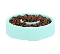 SUNGOOYUE Cuenco de Alimentación Lenta para Perros, Plato de Alimentación para Mascotas Antiasfixia de Plástico, 14,5 X 14,5 X 3, Cm, Diseño Interactivo para Detener la Hinchazón para Perros y (GREEN)