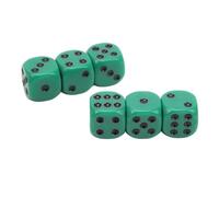 SUNGOOYUE Dados de Esquina Redondeada de 16 Mm, Juego de Dados de Plástico de 20 Piezas con Puntos Grandes y Escritura Clara para Juegos de Mesa, Juegos de Matemáticas, (Puntos Negros Verdes)