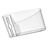 SUNGOOYUE Dispensador de Bolsas de Basura, Organizador Transparente sin Perforaciones para Montaje en Pared, Portarrollos de Bolsas de Basura con Diseño que Ahorra Espacio, para C (Blanca