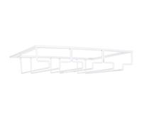 SUNGOOYUE Estante de Vidrio para Colgar Estante para Copas de Vino de Hierro Debajo del Gabinete 11,8 X 8,9 X 2,2 Pulgadas Soporte para Copas Al Revés para Cocina, Comedor, Almacenamiento de Tazas,