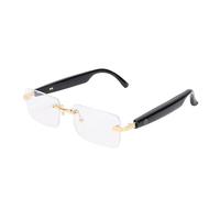 SUNGOOYUE Gafas Inteligentes de IA, 5.4 Traducción en Tiempo Real GPT & Deepseek Soporte 98% Asistente de IA Multilingüe con Reducción de Ruido para el Aprendizaje de Viajes de Negocios (Gold)