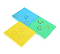 SUNGOOYUE Geoboard para Niños de Plástico Montessori Juguete Matemático Paquete de 3 13,5 X 13,5 Cm con Bandas de Goma para Formas Geometría Práctica de Motricidad Fina Preescolar Educación en Casa