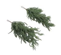SUNGOOYUE Guirnalda de Pino Norfolk, de Navidad Artificial en Forma de Lágrima de 26,7 Pulgadas de Plástico Verde, Puerta Delantera, Porche, Chimenea, Decoración Navideña con Fácil Instalación y bajo