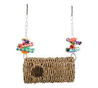 SUNGOOYUE Hamaca para Pájaros, Tienda Colgante, Cuerda de Pasto Marino, Túnel de Hierba para Loros, 29cm, para Loros, Cacatúas, Hámsteres, Posarse y Descansar