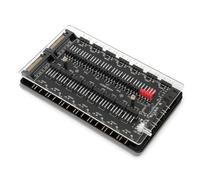 SUNGOOYUE High Performance 2 Significa 1 Argb PWM Fan Hub -PC Builders y Fashion Eneryl Black para 1 Unidad para una Conexión RGB Simplificada