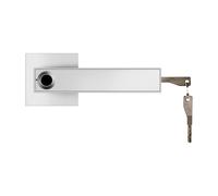 SUNGOOYUE Huella Digital, Cerradura de Palanca Inteligente de Aleación de Zinc con 3 Modos de Desbloqueo, 30 Huellas Dactilares, Acceso de 1 Segundo, Manija Reversible para Puertas Interiores de