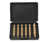 SUNGOOYUE Juego de Extractores de Tornillos, Herramienta Eficiente de Eliminación de Pernos Rotos para del Día del Padre, 6 uds., Tuercas HSS, Pernos, Herramientas de Broca (Chapado en Ti)