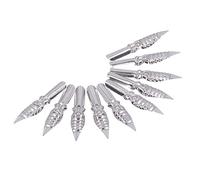 SUNGOOYUE Juego de Puntas de Pluma Estilográfica, Punta de Pluma de Caligrafía de Metal, 10 Piezas, de Punta, Peso Ligero, Escritura Cómoda para Estudiantes, Bocetos, Dibujos, Uso Diario (