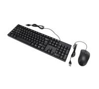 SUNGOOYUE Juego de Ratón con Teclado USB con Cable, Teclado Ergonómico de 104 Teclas con Teclas de Acceso Directo Multimedia y Ratón de Agarre Cómodo para Computadoras de Escritor