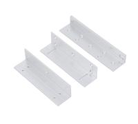 SUNGOOYUE Juego de Soportes de Cerradura Electromagnética Aleación de Aluminio Soporte Z L Fuerza de Sujeción de 180 Kg Orificios de Posicionamiento de 168 Mm para Puertas de Apertura hacia Adentro