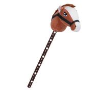 SUNGOOYUE Juguete de Caballo de Lujo de Felpa Lindo 2 Efecto de Sonido Efecto de Sonido Al Aire Libre Stick para Niños (Marron Oscuro)