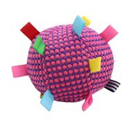 SUNGOOYUE Juguete para Remolcar Perros Juguete Masticable de Felpa con Campana 16 Cm 6,3 Pulgadas Bola Interactiva para Buscar con Cintas Brillante para Tirar y Usar en Interiores y Exteriores para