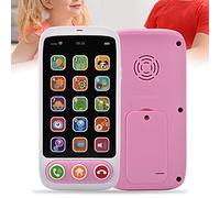 SUNGOOYUE Juque de Chiste Kniffly Toy Phone Play Music, Funny Learning English Cell Telephon For Children's (Rosado)