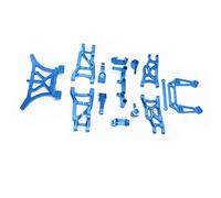 SUNGOOYUE Kit de Actualización de Aluminio RC, Brazos de Suspensión Mecanizados CNC y Copa de Dirección para Slash 2WD 1 10 RC Car, Configuración Delantera y Trasera Roja para Carreras Uso en Pista