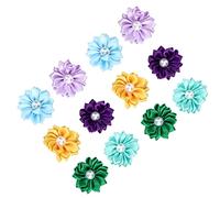 SUNGOOYUE Lazos para el Cabello con Flores para Perros, Pinzas para el Cabello para Mascotas con Margaritas de Poliéster, 30 Piezas con Bandas Elásticas, Decoración Multicolor para el para Gatos y