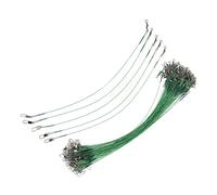 SUNGOOYUE Líder de Aparejos de Pesca, 100PCS Líder de Pesca Giratorio Snap Anti Corrosión Banderas de Líder de Alambre de Acero Duro para Productos de Cabina de Barco de Agua Salada (25cm)