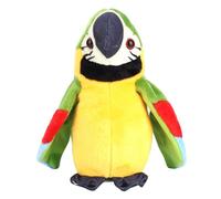 SUNGOOYUE Lindo Juguete de Loro de Felpa, Repite Cualquier Idioma, para los Niños Aprendiendo y Diversión (Green)