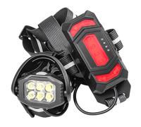 SUNGOOYUE Luces para Correr para Corredores, LED de Ciclismo Portátil, Recargable por USB con Batería de 2600 Mah, 4 Modos COB, 2 Modos de Luz Trasera para Correr de Noche, Seguridad en (Versión de