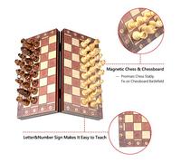 SUNGOOYUE Magnetic 3 en 1 Jess de Ajedrez Internacional Juega Ajedrez, Damas y Backgammon en Cualquier Lugar