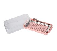 SUNGOOYUE Mantequilla Cortador Contenedor Compacto (Butter grid cutting | Cortador de mantequilla apto para frigorífico con tapa transparente Compacto Apto para frigorífico Nevera de plástico Cocina