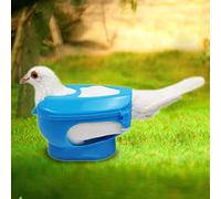 SUNGOOYUE Marco de Fijación, Soporte de Plástico, Accesorio de Alimentación Manual, 15 X 12 X 8,5 Cm para Alimentación e Inyección, Diseño de Clip Hueco para Cuidadores de Aves (Blue)