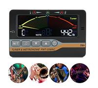 SUNGOOYUE Metrónomo Electrónico, Marco de Soporte Trasero Plegable, Compatibilidad Versátil para Instrumentos de Viento, Portátil de Viaje con Micrófono, Pastilla y Zumbador de Vibración para una