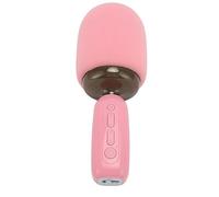 SUNGOOYUE Micrófono de Karaoke, Altavoz Bluetooth con Luz Ambiental de 7 Colores, Orden Inteligente de Canciones por Voz, de Voz, Coro Inalámbrico, Batería Integrada de 1200 MAh, para (Pink)