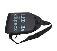 SUNGOOYUE Mochila LED Sling con Pantalla Inteligente, Bolsa de Viaje Publicitaria a Prueba de Agua, Película de PVC 600D para Hombres y Mujeres, Color Azul