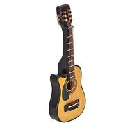 SUNGOOYUE Modelo de Guitarra de Madera con Bordes Lisos para la Pantalla de Casa de Muñecas, Casas de bebé a Escala 1:12, Mini Mini Instrumento de Abedul y Metal (balada)