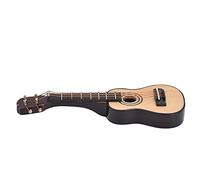 SUNGOOYUE Modelo de Guitarra de Madera con Bordes Lisos para la Pantalla de Casa de Muñecas, Casas de bebé a Escala 1:12, Mini Mini Instrumento de Abedul y Metal (Guitarra clásica)