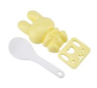SUNGOOYUE Molde de Arroz para Sushi, Juego de 3 Piezas para Hacer Arroz PP, Prensa Antiadherente con Cuchara, Lindo Molde Onigiri para Lonchera para Bebés y Niños, Picnic, Senderismo, Cocina Casera
